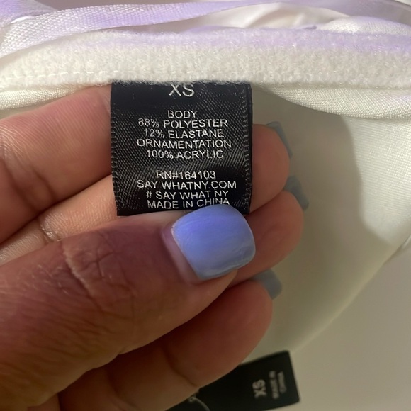 Say what ny White Rhinestone Embellished Bralette - Picture 5 of 9